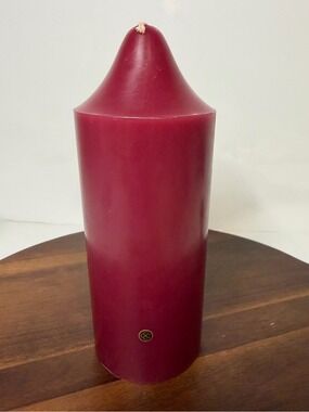 VTG Colonial Candle of Cape Cod Large Burgundy Pillar Candle 3241